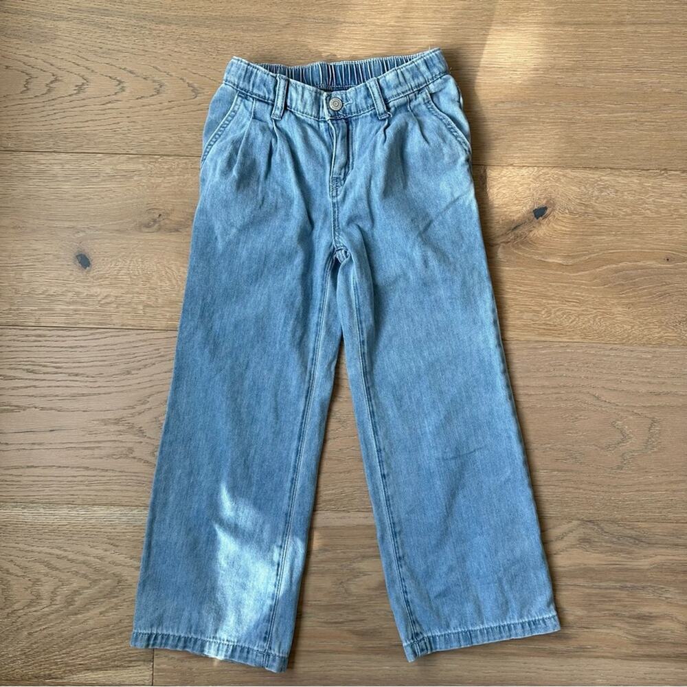 Cat & Jack Wide Leg Jeans Light Blue S 6/7